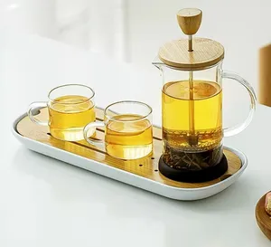 High Borosilicate Glass Solid Wood Cover SS304 Stainless Steel French Press High Borosilicate Glass Solid Wood Cover SS304 Stainless Steel French Press