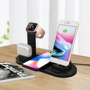 Wireless Charger 6 in 1 Qi Certified Fast Charging Station for Iwatch for Airpods PRO Wireless Charging Stand for iPhone Wireless Charger 6 in 1 Qi Certified Fast Charging Station for Iwatch for Airpods PRO Wireless Charging Stand for iPhone