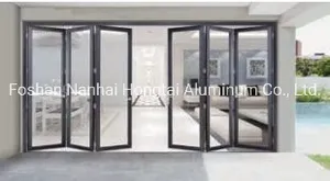 High End Competitive Price Aluminum Alloy Anti Pinch Trackless Folding Door Biflod Door High End Competitive Price Aluminum Alloy Anti Pinch Trackless Folding Door Biflod Door