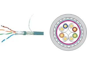 SF/UTP Double Fully Shielded Twisted 4 Pairs Cat5e Cable (Solid) (D155) SF/UTP Double Fully Shielded Twisted 4 Pairs Cat5e Cable (Solid) (D155)