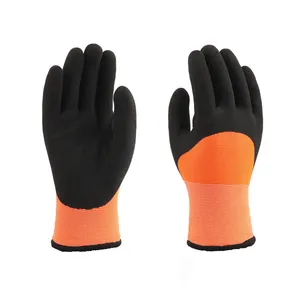 Winter Industrial Safety Rubber Hand Protective Wholesale Construction Anti Slip Grip Heavy Duty Latex Coated Working Glove with CE Winter Industrial Safety Rubber Hand Protective Wholesale Construction Anti Slip Grip Heavy Duty Latex Coated Working Glove with CE