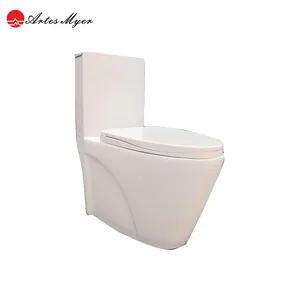 Amt8058 Luxury Bathroom Furniture White Color Siphonic One-Piece Closet Amt8058 Luxury Bathroom Furniture White Color Siphonic One-Piece Closet