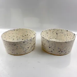 Mann Biodegradable Round Bamboo Fiber Pet Bowl Creative Customization Logo Patterns, Environmental Protection and Degradability Mann Biodegradable Round Bamboo Fiber Pet Bowl Creative Customization Logo Patterns, Environmental Protection and Degradability