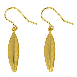 Simple Gold Leave Style Earring (SCE6741K-V00) Simple Gold Leave Style Earring (SCE6741K-V00)