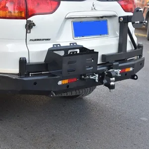 Leadtone Auto Parts Popular High Quality Industrial Carbon Steel Black Color Rear Bumper for M-Itsubishi Pajero Sport Leadtone Auto Parts Popular High Quality Industrial Carbon Steel Black Color Rear Bumper for M-Itsubishi Pajero Sport
