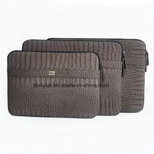Factory Price Eco-Friendly Croco Grain PU Leather Laptop Sleeve, Customized Size Laptop Bag/Laptop Briefcase with Zipper Factory Price Eco-Friendly Croco Grain PU Leather Laptop Sleeve, Customized Size Laptop Bag/Laptop Briefcase with Zipper