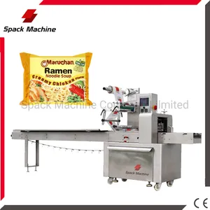 Automatic Instant Noodle Bread Biscuit Horizontal Flow Pillow Pack Pouch Wrapping Filling Sealing Packing Machine Automatic Instant Noodle Bread Biscuit Horizontal Flow Pillow Pack Pouch Wrapping Filling Sealing Packing Machine