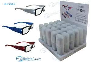Plastic LED Reading Glasses with Case and Display Plastic LED Reading Glasses with Case and Display