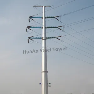 Galvanized Iron Tubular High Mast Power Transmission Pole Galvanized Iron Tubular High Mast Power Transmission Pole