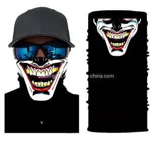 Clown Face Shield Tube Neck Gaiter Mask Polyester Seamless Men′s Face Bandana Headwear Clown Face Shield Tube Neck Gaiter Mask Polyester Seamless Men′s Face Bandana Headwear