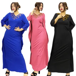 African Long Gown Fashion Women Half Sleeve Solid Color Dress Women′s Clothing African Long Gown Fashion Women Half Sleeve Solid Color Dress Women′s Clothing