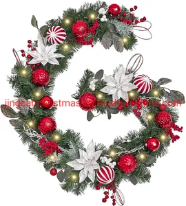 Dec. Metu 2022 New Release PVC Mixed PE Christmas Garland with Decor Dec. Metu 2022 New Release PVC Mixed PE Christmas Garland with Decor