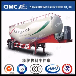 50cbm Cimc Huajun Banana-Type Bulk Cement Tanker with Air Compressor 50cbm Cimc Huajun Banana-Type Bulk Cement Tanker with Air Compressor