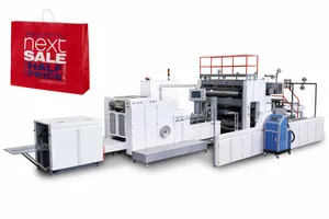 Fully Automatic Popcorn Coffee Tea Food Drinking Square Bottom Carrying Shopping Gift Kraft Paper Bag Making Machine with Twisted Handle Fully Automatic Popcorn Coffee Tea Food Drinking Square Bottom Carrying Shopping Gift Kraft Paper Bag Making Machine with Twisted Handle