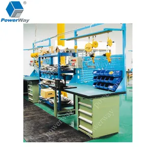 Powerway Assembly Line Working Table Workbench with Drawer Cabinet and LED Lighting Powerway Assembly Line Working Table Workbench with Drawer Cabinet and LED Lighting
