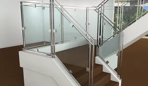Stainless Steel Glass Railing for Saircase (JKL-2301) Stainless Steel Glass Railing for Saircase (JKL-2301)
