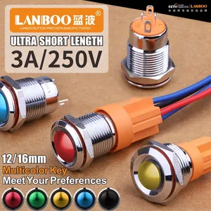 Lanboo 12/16mm Spet 2pin Explosion-Proof Push Button Switch with Colored Metal Aluminum Head Lanboo 12/16mm Spet 2pin Explosion-Proof Push Button Switch with Colored Metal Aluminum Head