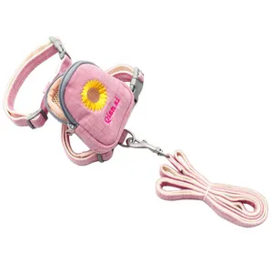Comfortable Step-in Dog Harness with Poop Bag Backpack Comfortable Step-in Dog Harness with Poop Bag Backpack