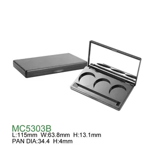 Customized Wholesale Round Empty Plastic Eyeshadow Palette Cosmetic Beauty Case with Mirror Customized Wholesale Round Empty Plastic Eyeshadow Palette Cosmetic Beauty Case with Mirror