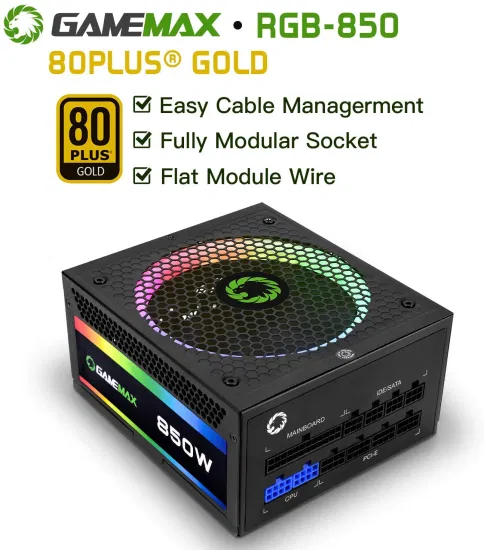 Psu Gamemax 600w 80+ Rgb Value Performance Gaming-Power Supply