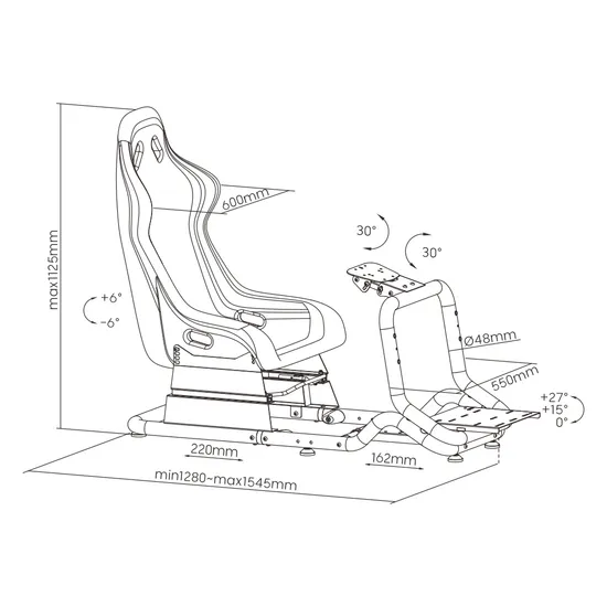 LUMI Car PC Driving Steering Wheel Stand Gaming SIM Racing Simulator  Cockpit with Seat - China SIM Racing Cockpit and Racing Simulator price