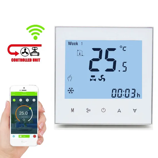 Air Conditioner Thermostat, LCD Digital Temperature Controller Thermostat Delay Compressor Protection Fan Coil Unit Programmable : Tools & Home Improvement