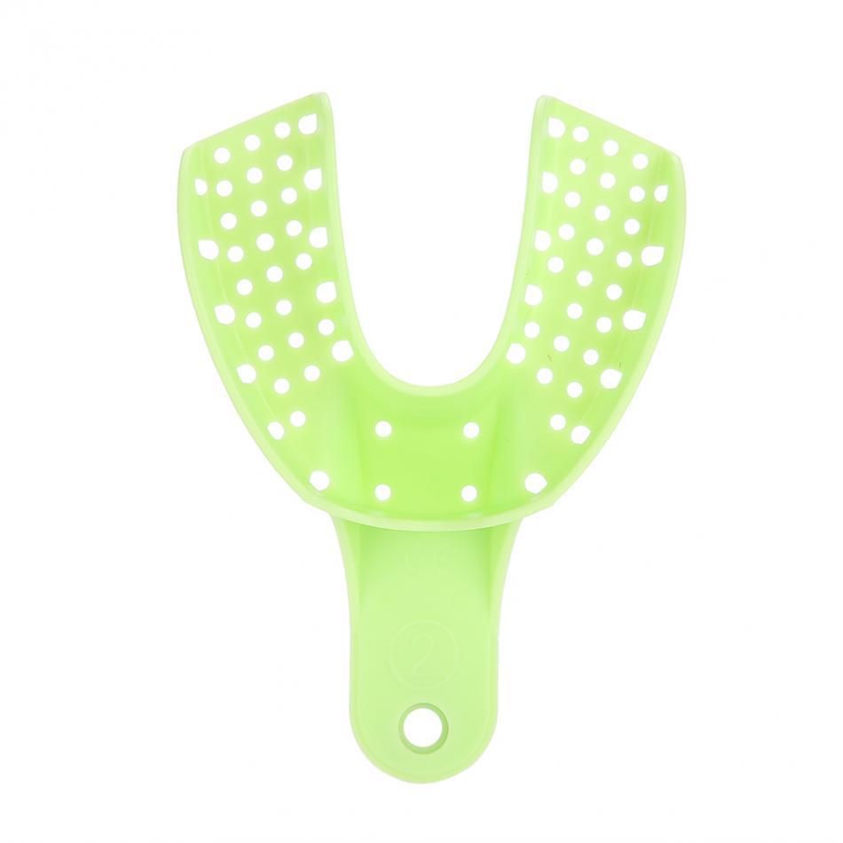 High Quality 10 PCS Green Plastic Dental Impression Tray High Temperature Resistant