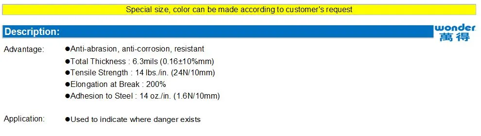 PVC Vinyl Electrical Insulating Adhesive Tape with Flame Retardant Used for Packing