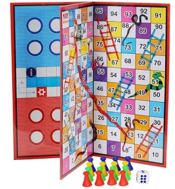 Custom Kids Realistic Cardboard Ludo Snakes and Ladder Board Game Puzzle Game pictures & photos