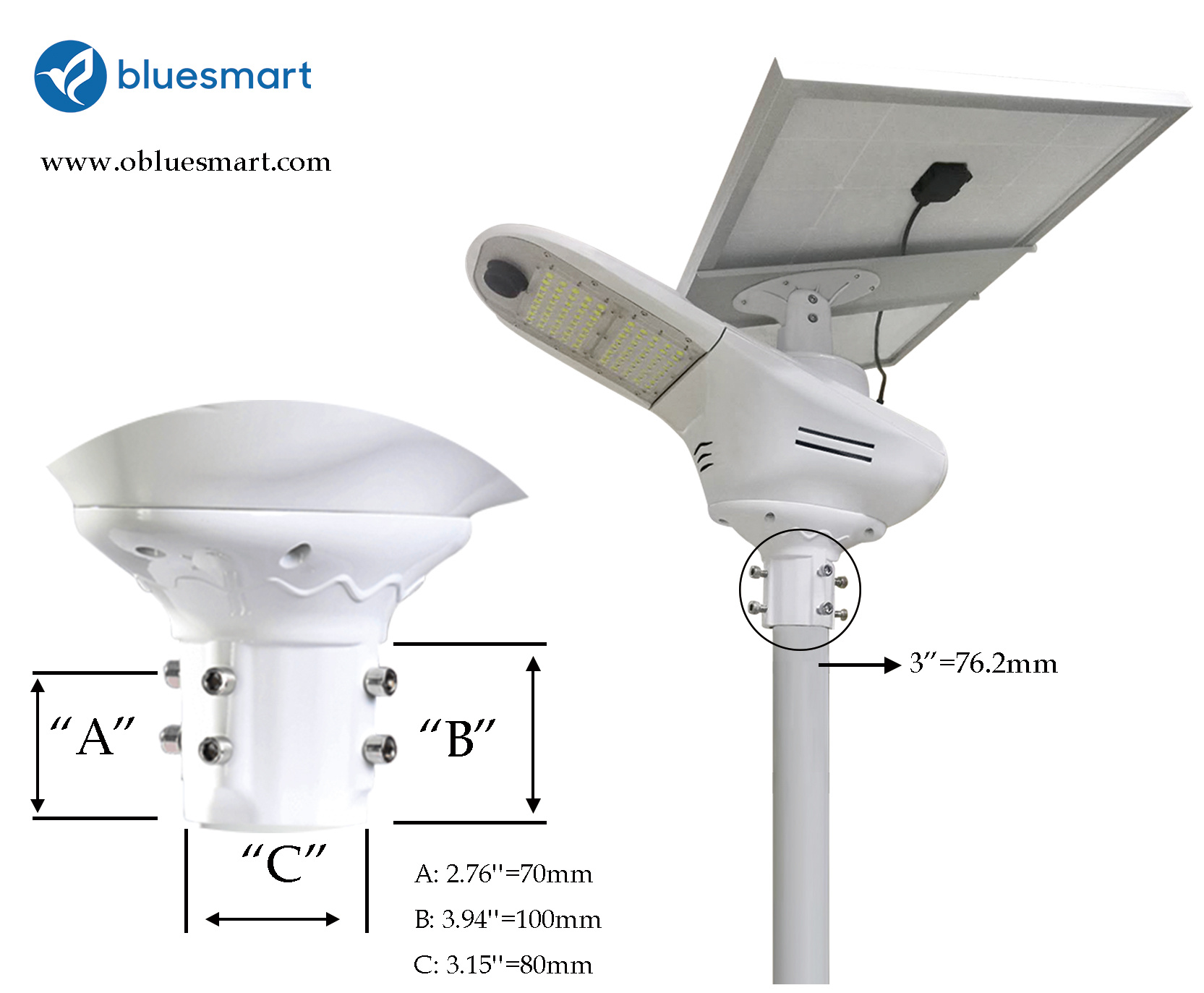 China 5 Warranty Smart Solar Outdoor Motion Sensor LED Street Light