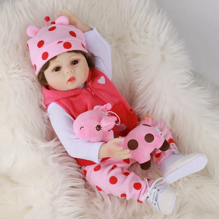 Baby Reborn Doll Unicorn Girl 48cm Silicone Body Can Be Bathed