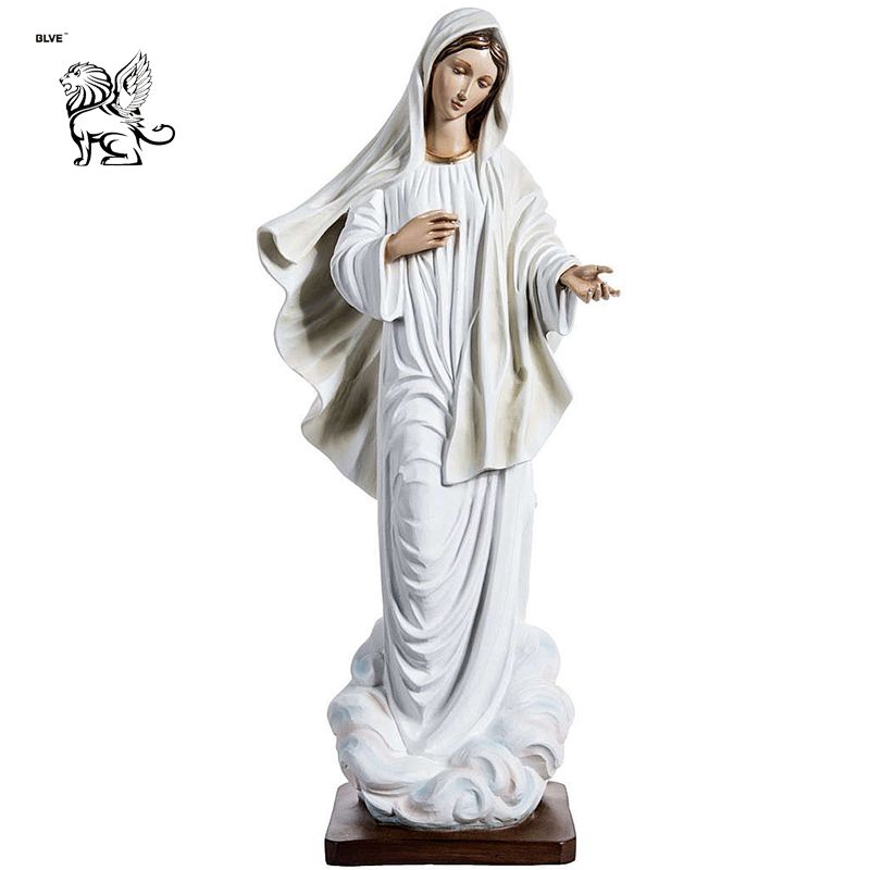 Outdoor Church Decoration Religious Statue Madonna Of Medjugorje Fiberglass Sculpture Fsb 45 China Fiberglass Sculpture And Garden Sculpture Price Made In China Com