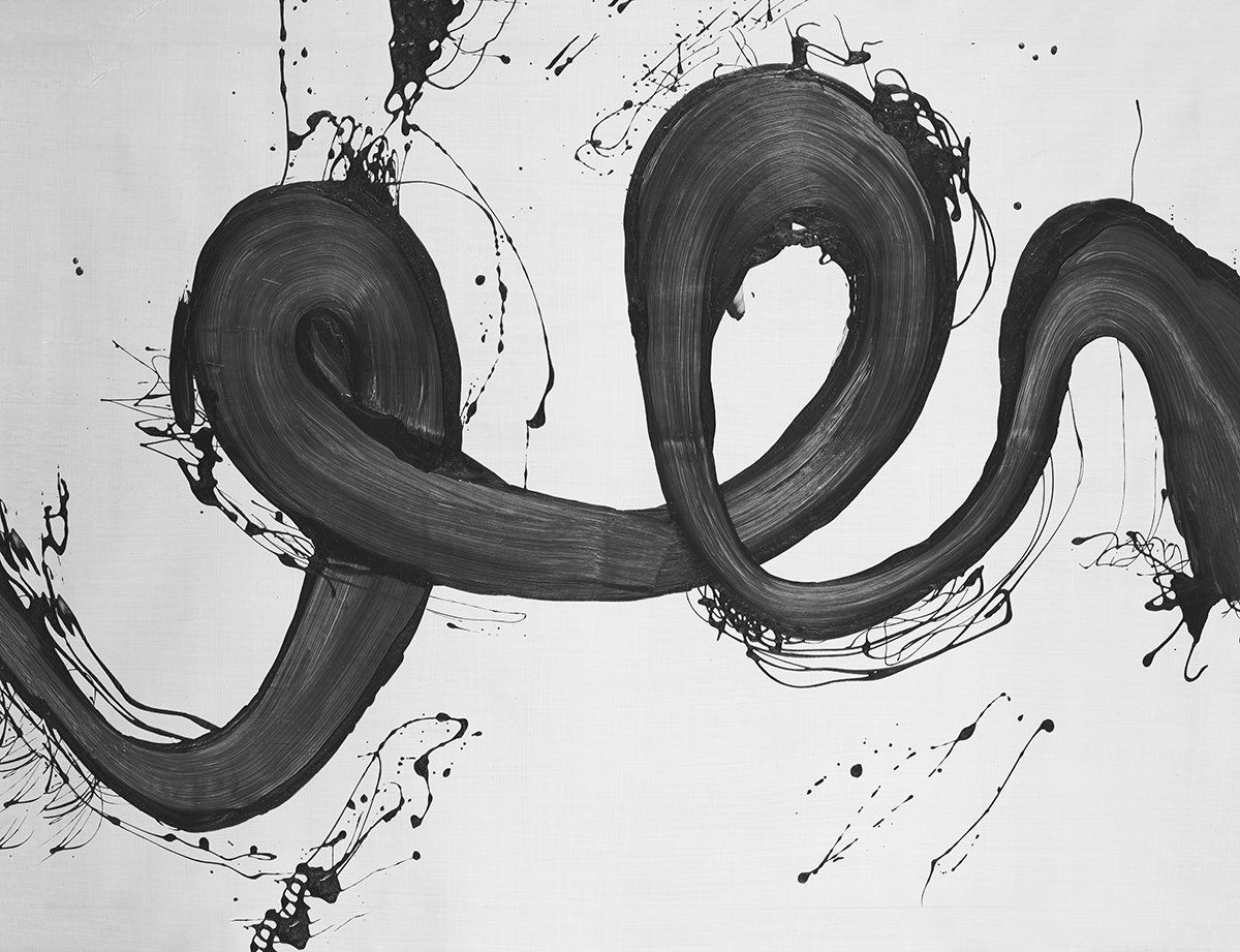 black and white abstract art