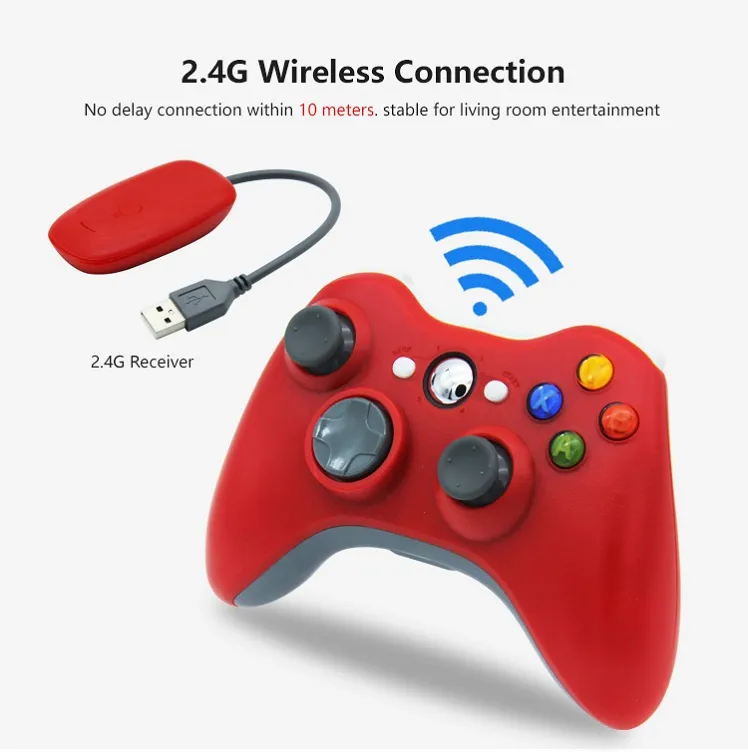 2.4g Wireless Gamepad For Xbox 360 Controller Joystick For